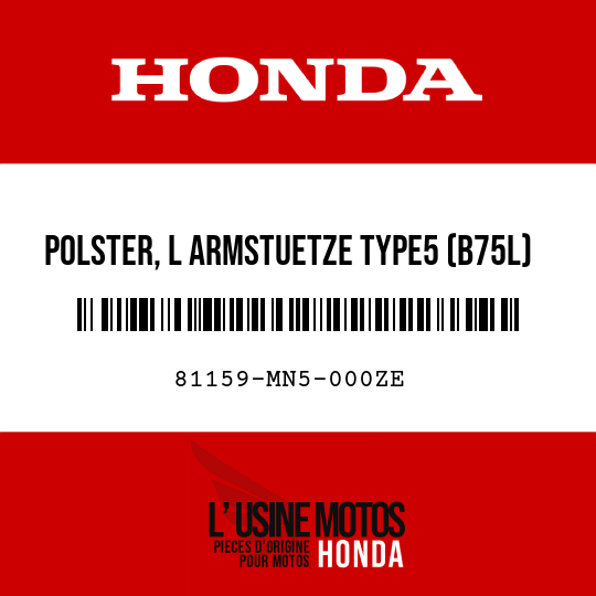 image de 81159-MN5-000ZE POLSTER, L ARMSTUETZE TYPE5 (B75L)