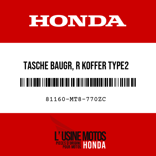 image de 81160-MT8-770ZC TASCHE BAUGR, R KOFFER TYPE2