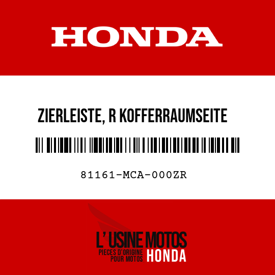 image de 81161-MCA-000ZR ZIERLEISTE, R KOFFERRAUMSEITE NHA27M 