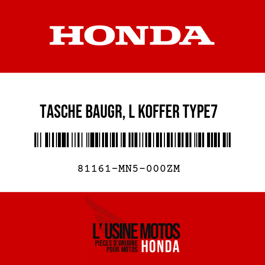image de 81161-MN5-000ZM TASCHE BAUGR, L KOFFER TYPE7
