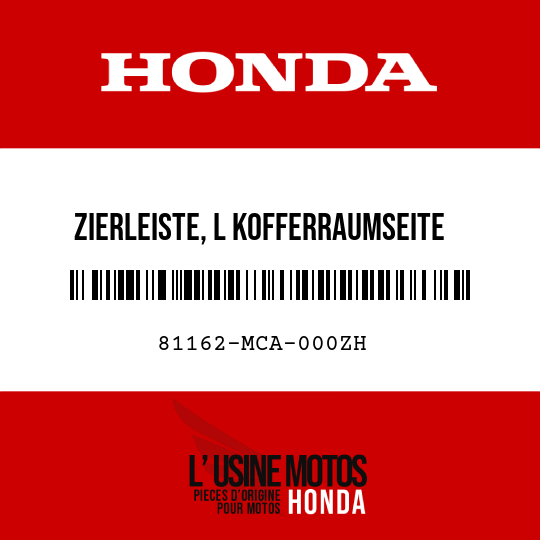 image de 81162-MCA-000ZH ZIERLEISTE, L KOFFERRAUMSEITE NH326P 