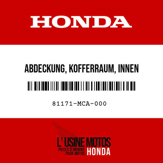 image de 81171-MCA-000 ABDECKUNG, KOFFERRAUM, INNEN