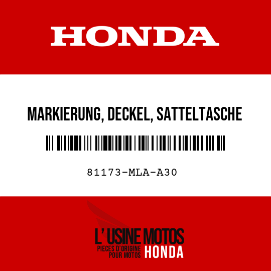 image de 81173-MLA-A30 MARKIERUNG, DECKEL, SATTELTASCHE