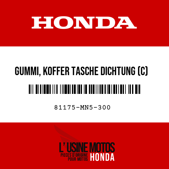 image de 81175-MN5-300 GUMMI, KOFFER TASCHE DICHTUNG (C)