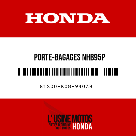 image de 81200-K0G-940ZB PORTE-BAGAGES NHB95P