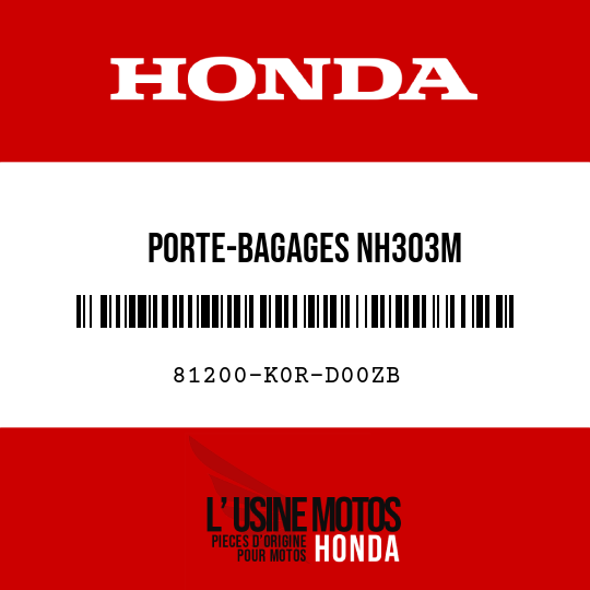 image de 81200-K0R-D00ZB PORTE-BAGAGES NH303M