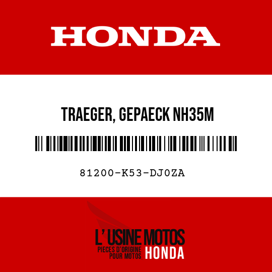 image de 81200-K53-DJ0ZA TRAEGER, GEPAECK NH35M