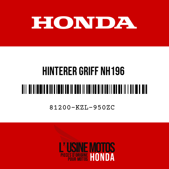 image de 81200-KZL-950ZC HINTERER GRIFF NH196