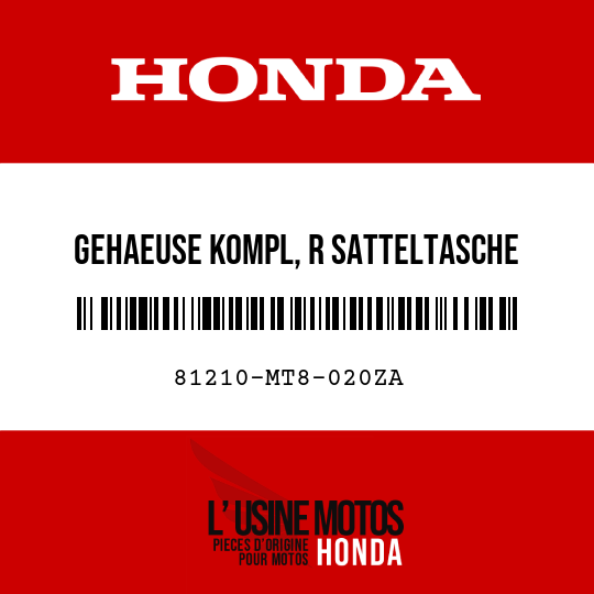 image de 81210-MT8-020ZA GEHAEUSE KOMPL, R SATTELTASCHE R114CU 