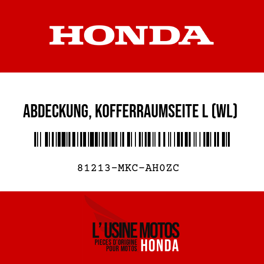 image de 81213-MKC-AH0ZC ABDECKUNG, KOFFERRAUMSEITE L (WL) TYPE1 2