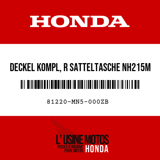 image de 81220-MN5-000ZB DECKEL KOMPL, R SATTELTASCHE NH215M 