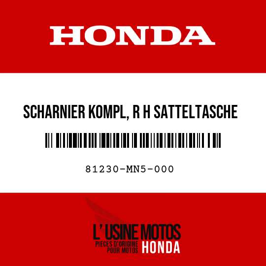 image de 81230-MN5-000 SCHARNIER KOMPL, R H SATTELTASCHE