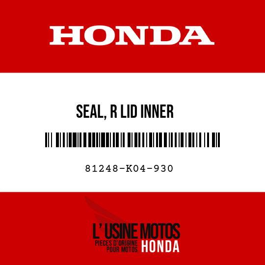 image de 81248-K04-930 SEAL, R LID INNER