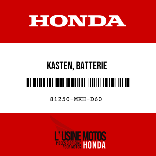 image de 81250-MKH-D60 KASTEN, BATTERIE