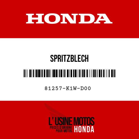 image de 81257-K1W-D00 SPRITZBLECH