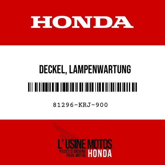image de 81296-KRJ-900 DECKEL, LAMPENWARTUNG