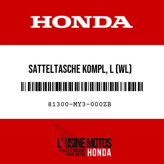image de 81300-MY3-000ZB SATTELTASCHE KOMPL, L (WL)