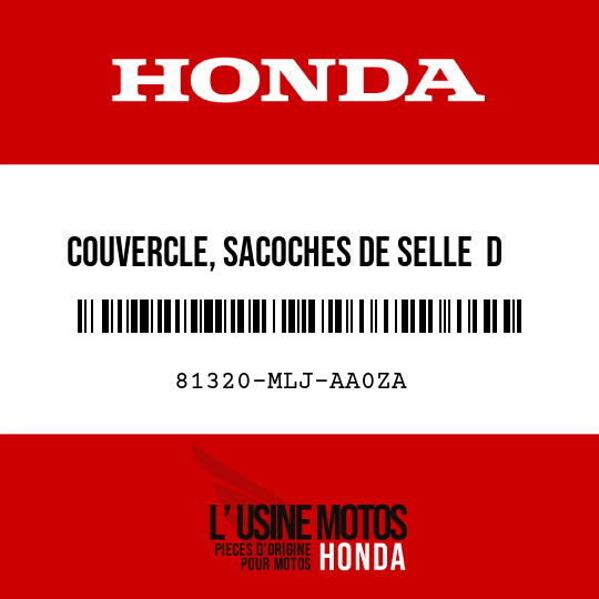 image de 81320-MLJ-AA0ZA COUVERCLE, SACOCHES DE SELLE  D (WOL) TYPE2