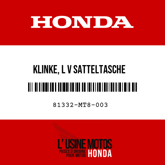 image de 81332-MT8-003 KLINKE, L V SATTELTASCHE