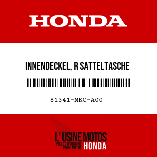 image de 81341-MKC-A00 INNENDECKEL, R SATTELTASCHE