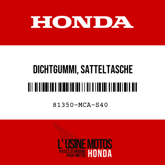 image de 81350-MCA-S40 DICHTGUMMI, SATTELTASCHE