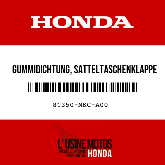 image de 81350-MKC-A00 GUMMIDICHTUNG, SATTELTASCHENKLAPPE