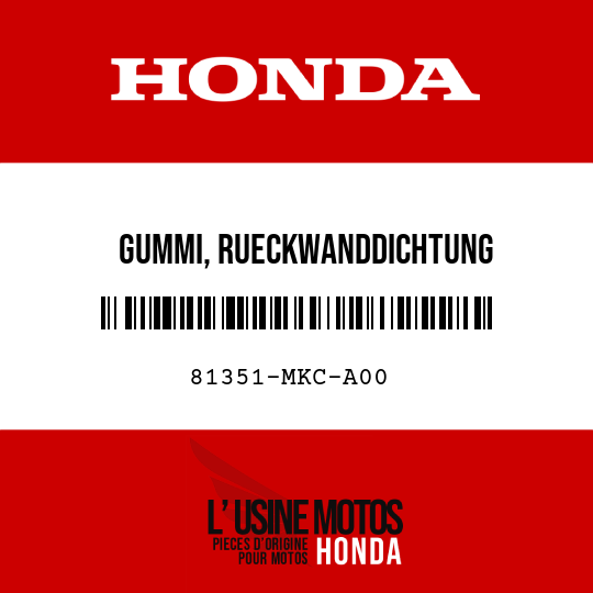 image de 81351-MKC-A00 GUMMI, RUECKWANDDICHTUNG