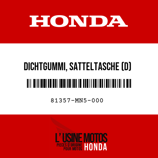 image de 81357-MN5-000 DICHTGUMMI, SATTELTASCHE (D)