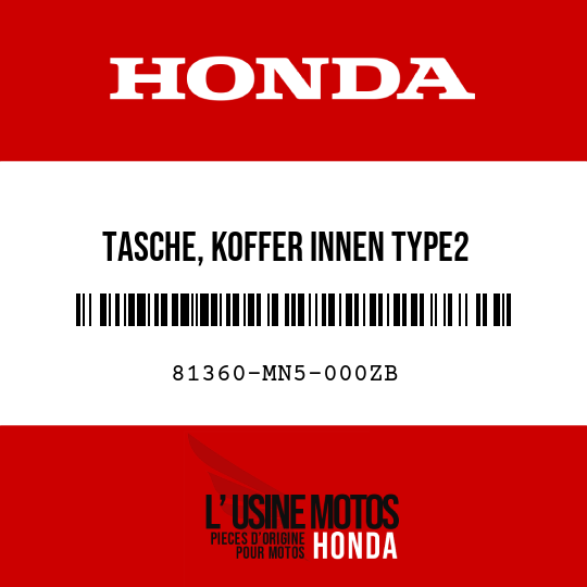 image de 81360-MN5-000ZB TASCHE, KOFFER INNEN TYPE2