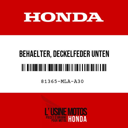 image de 81365-MLA-A30 BEHAELTER, DECKELFEDER UNTEN