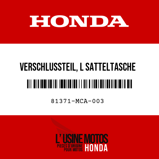 image de 81371-MCA-003 VERSCHLUSSTEIL, L SATTELTASCHE