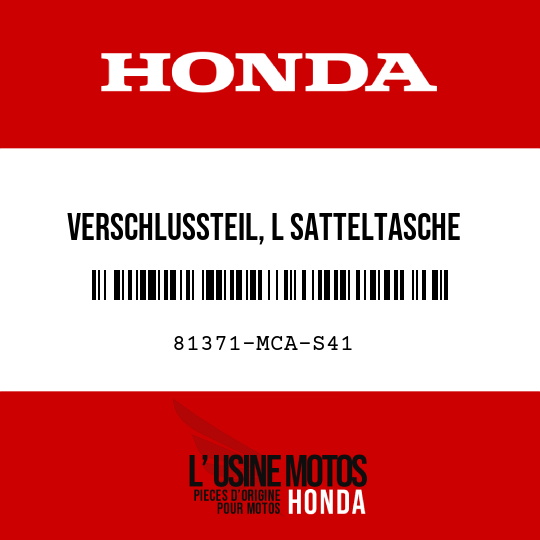 image de 81371-MCA-S41 VERSCHLUSSTEIL, L SATTELTASCHE