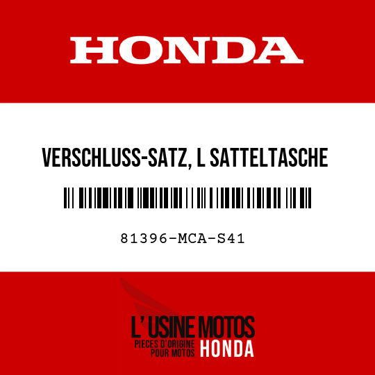 image de 81396-MCA-S41 VERSCHLUSS-SATZ, L SATTELTASCHE