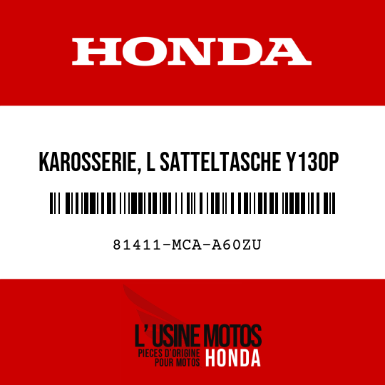 image de 81411-MCA-A60ZU KAROSSERIE, L SATTELTASCHE Y130P