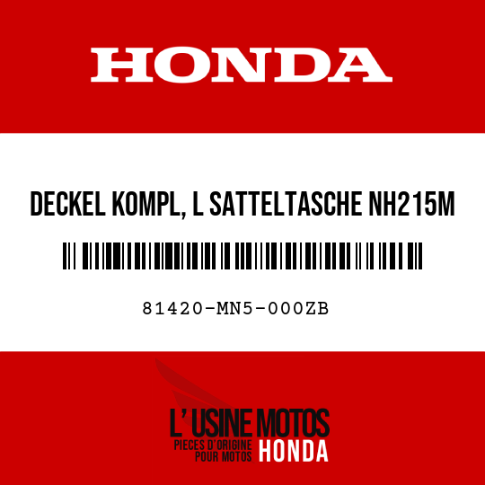 image de 81420-MN5-000ZB DECKEL KOMPL, L SATTELTASCHE NH215M 