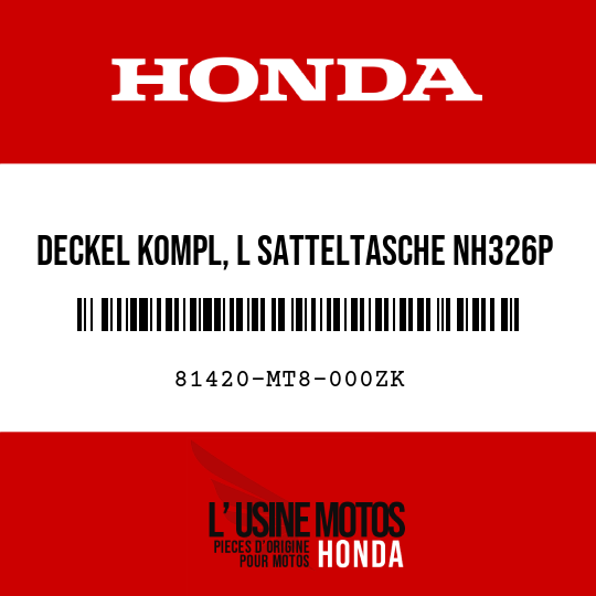 image de 81420-MT8-000ZK DECKEL KOMPL, L SATTELTASCHE NH326P 