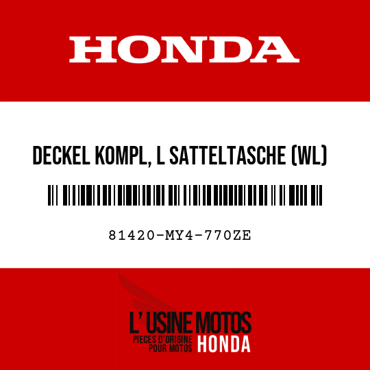 image de 81420-MY4-770ZE DECKEL KOMPL, L SATTELTASCHE (WL) TYPE2 