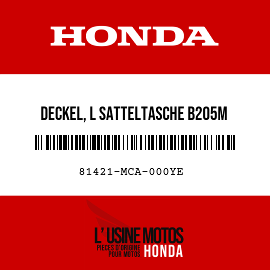 image de 81421-MCA-000YE DECKEL, L SATTELTASCHE B205M