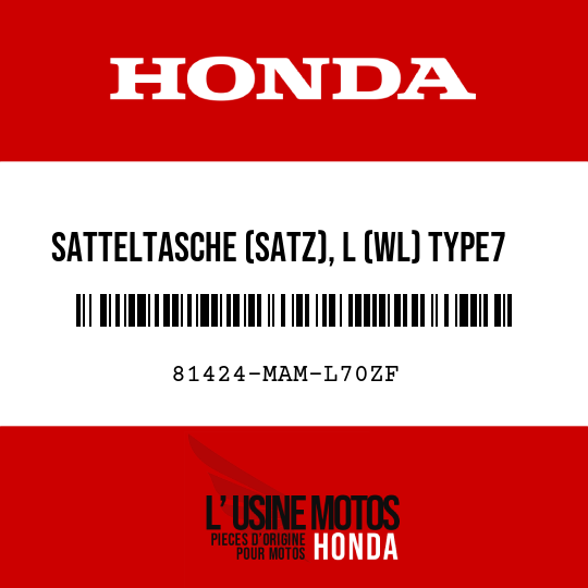 image de 81424-MAM-L70ZF SATTELTASCHE (SATZ), L (WL) TYPE7 