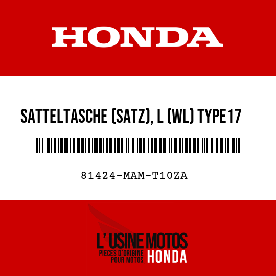 image de 81424-MAM-T10ZA SATTELTASCHE (SATZ), L (WL) TYPE17 