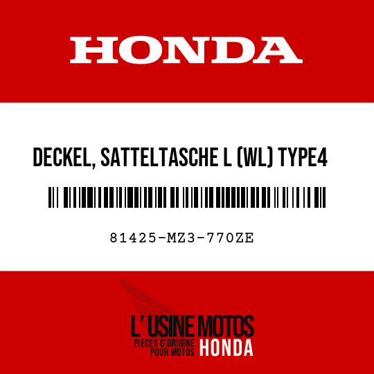 image de 81425-MZ3-770ZE DECKEL, SATTELTASCHE L (WL) TYPE4 