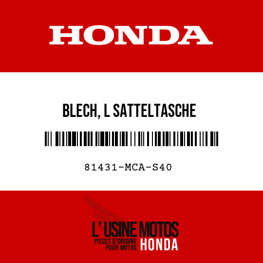 image de 81431-MCA-S40 BLECH, L SATTELTASCHE