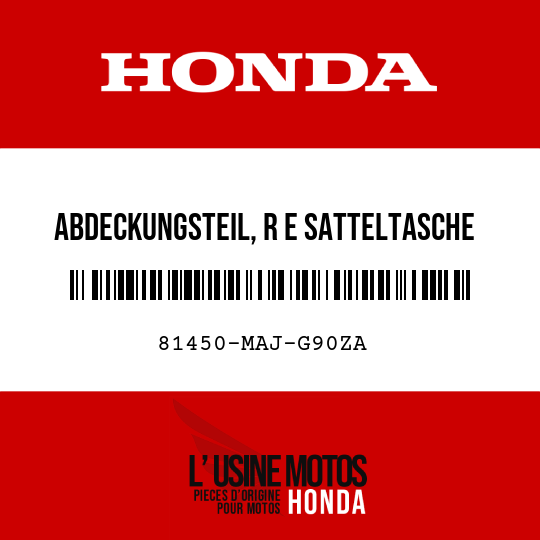 image de 81450-MAJ-G90ZA ABDECKUNGSTEIL, R E SATTELTASCHE (WL) TYPE25