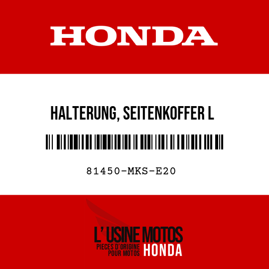 image de 81450-MKS-E20 HALTERUNG, SEITENKOFFER L