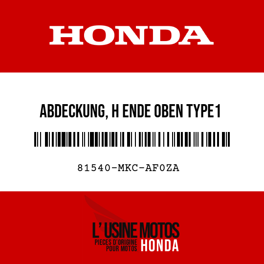 image de 81540-MKC-AF0ZA ABDECKUNG, H ENDE OBEN TYPE1