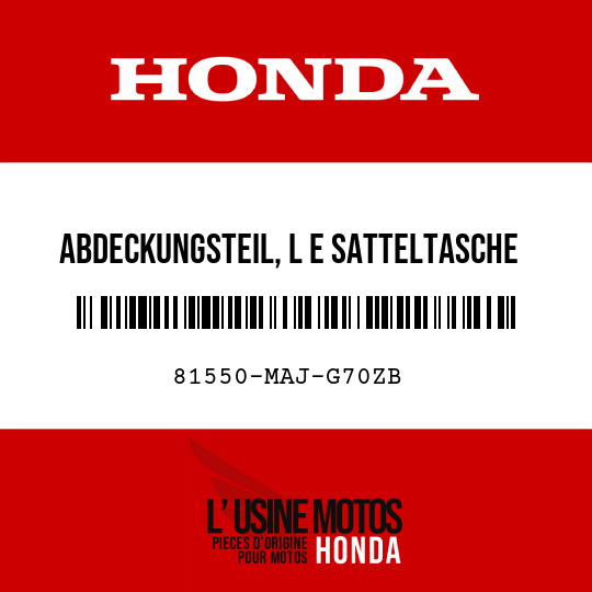 image de 81550-MAJ-G70ZB ABDECKUNGSTEIL, L E SATTELTASCHE TYPE20 