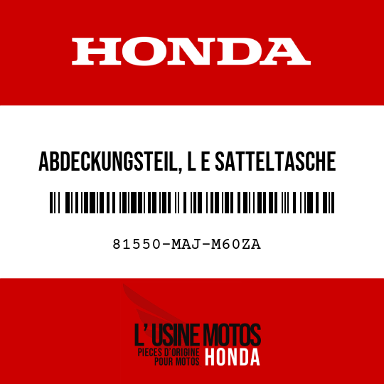 image de 81550-MAJ-M60ZA ABDECKUNGSTEIL, L E SATTELTASCHE (WL) TYPE25