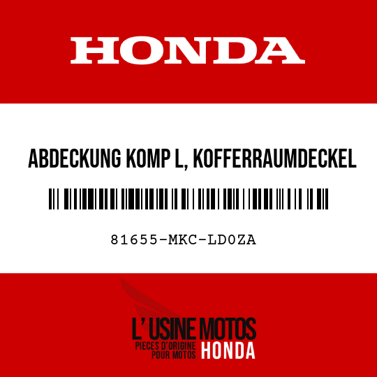 image de 81655-MKC-LD0ZA ABDECKUNG KOMP L, KOFFERRAUMDECKEL TYPE1