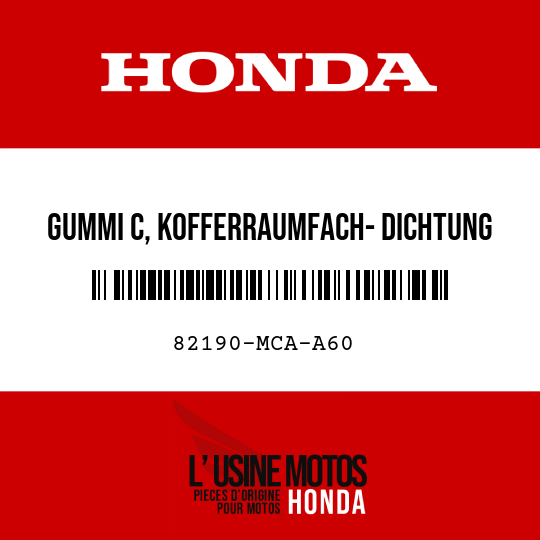 image de 82190-MCA-A60 GUMMI C, KOFFERRAUMFACH- DICHTUNG