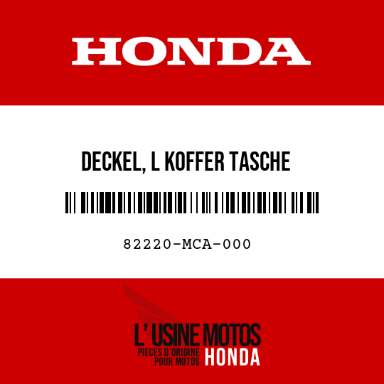 image de 82220-MCA-000 DECKEL, L KOFFER TASCHE